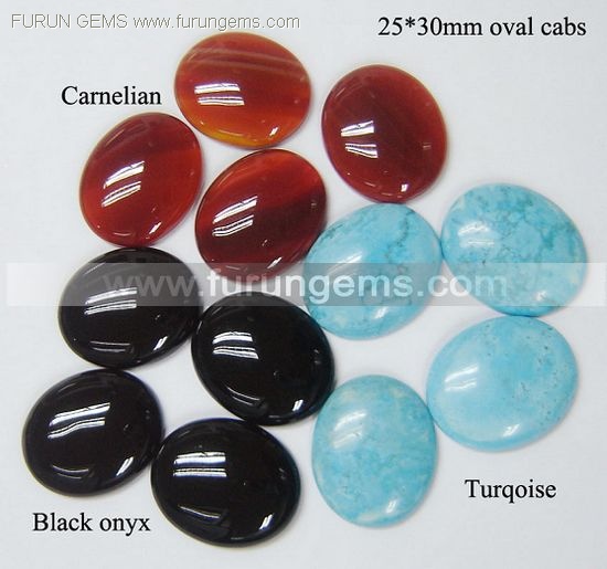25x30mm oval cabs