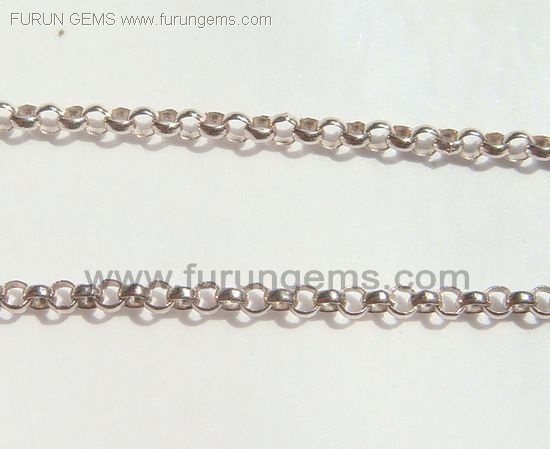 silver 925 round pearl chains