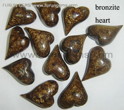 bronzite sharp point puff heart