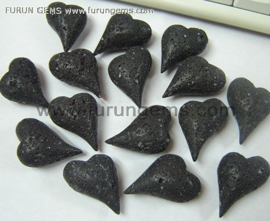 lava stone sharp point puff heart