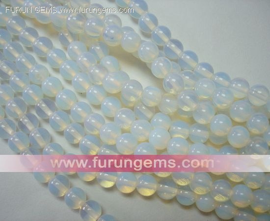 opal glass round beads (many sizes available)