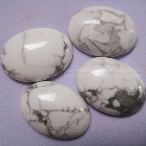 howlite oval cabochons 18x25mm