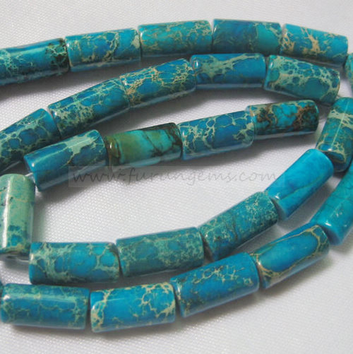 blue imperial jasper tube beads