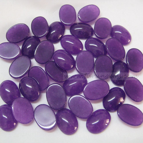 purple jade oval cabochons 13x18mm dyeing