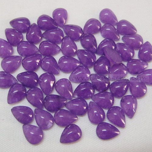 purple jade pear cabochons 7x5mm dyeing