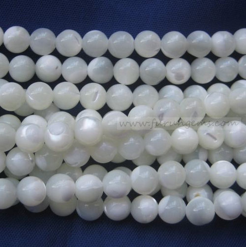 white MOP round beads 6mm,8mm