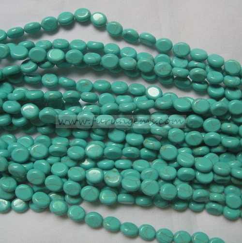 green turquoise oval beads 8x10mm