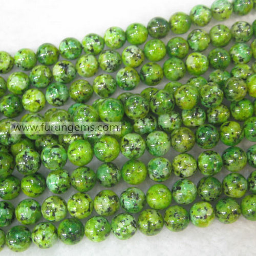 gree granie dyed round beads 10mm
