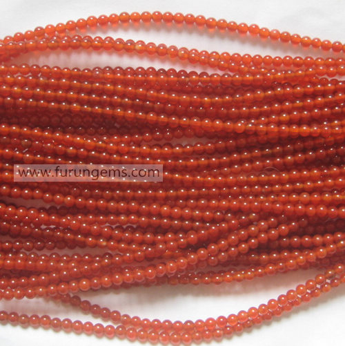red agate 4mm round beads