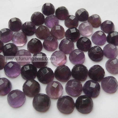 amethyst facted cab round 10mm