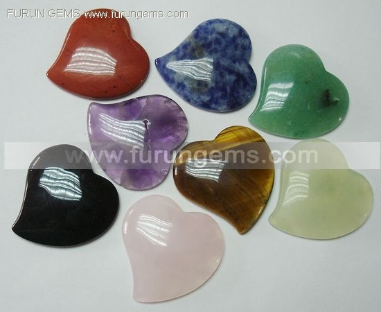 gemstone 30mm heart shape cabs