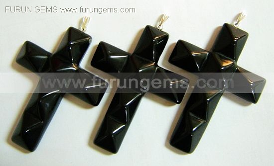 black obsidian cross
