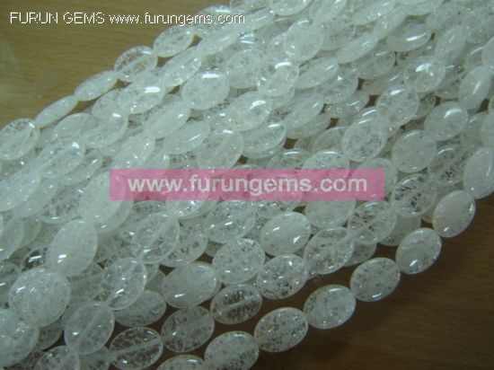 cracked crystal oval 15x20mm