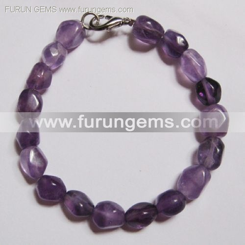 amethyst tumble bracelet