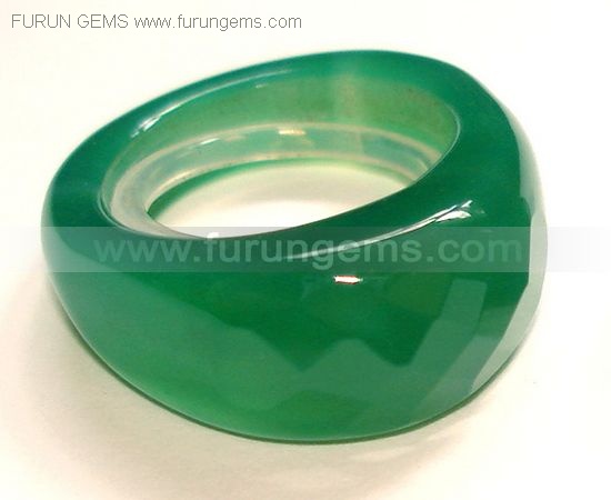 agate faceted ring