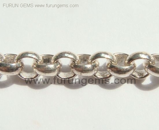 silver 925 round pearl chains