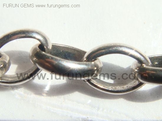 silver 925 oval pearl chains