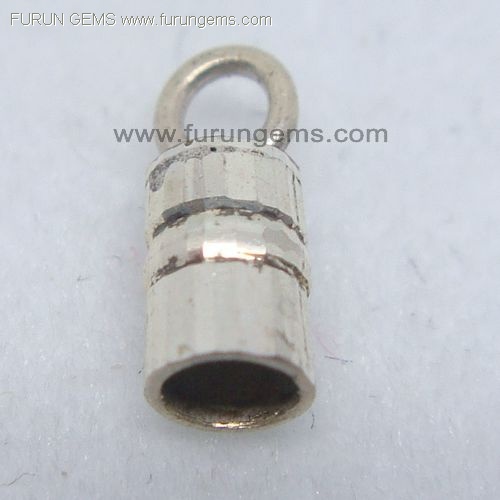 silver 925 tube for rope and leather strap