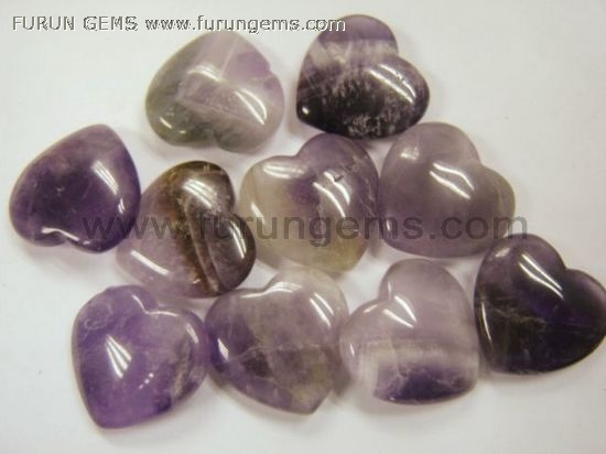 amethyst puff heart