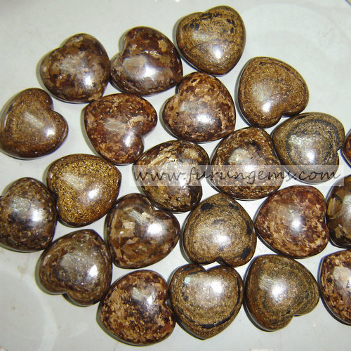 bronzite  puff heart