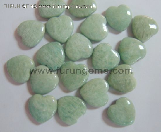 russian amazonite puff heart
