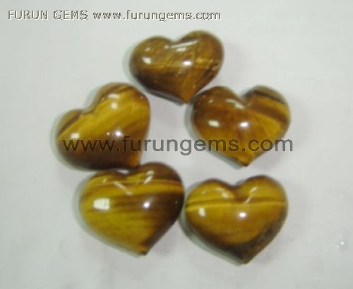 yellow tiger eye puff heart