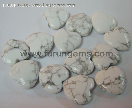 howlite puff  heart