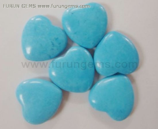 blue howlite puff  heart