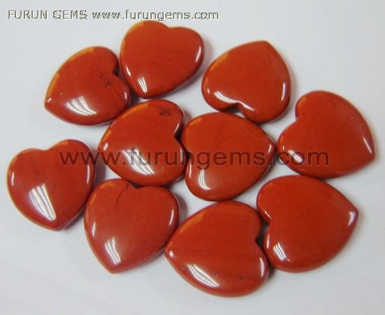 red jasper puff heart