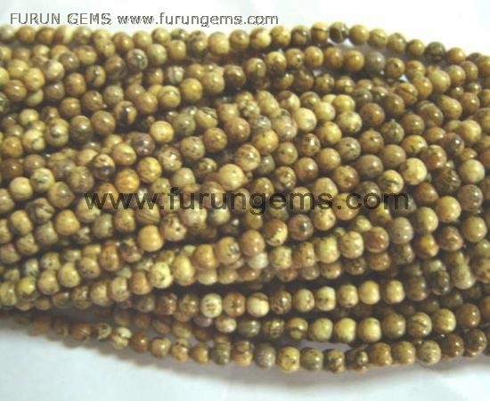 picture jasper round beads 4mm