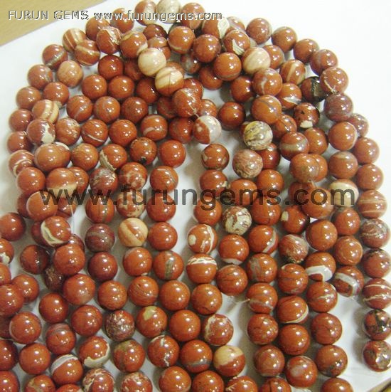 Breciated jasper round beads 14mm 18mm