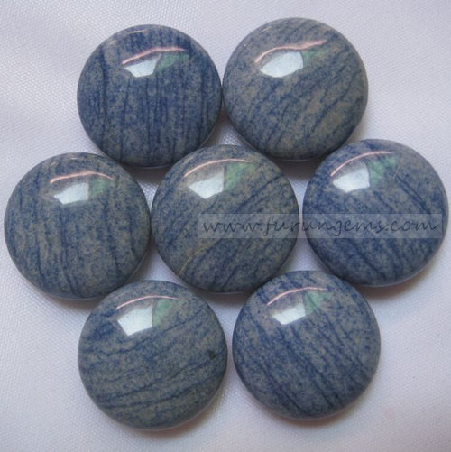 blue aventurine bi-convex go stone 190pcs/set