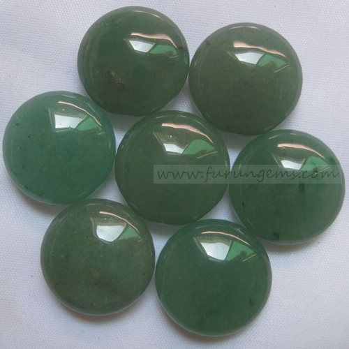green aventurine bi-convex go stone 190pcs/set