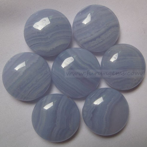blue lace agate bi-convex go stone 190pcs/set