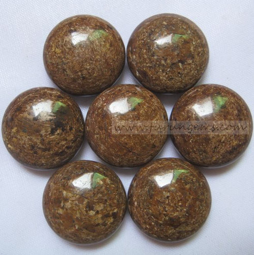 bronzite bi-convex go stone 190pcs/set