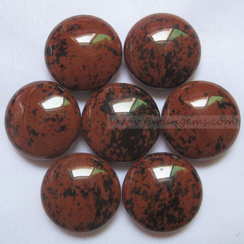 mahogany bi-convex go stone 190pcs/set