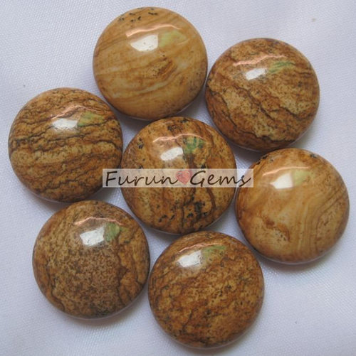 picture jasper bi-convex go stone 190pcs/set