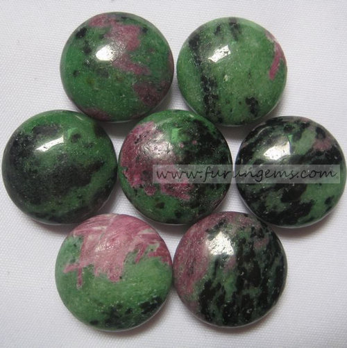 Ruby Zoisite  bi-convex go stone 190pcs/set