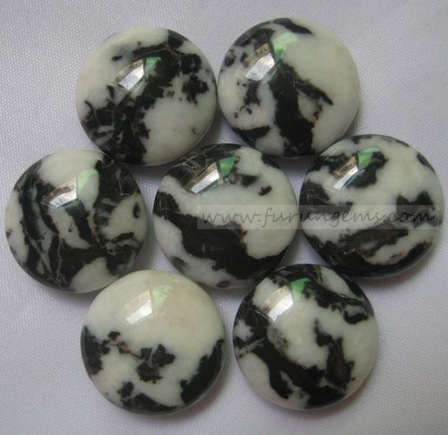 zebra agate bi-convex go stone 190pcs/set