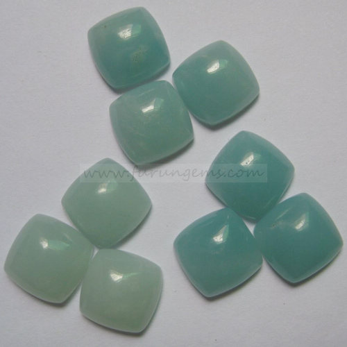 amazonite cushion square cabs 12x12mm