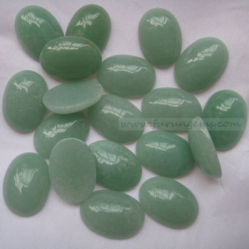 green aventurine oval cabochons 13x18mm