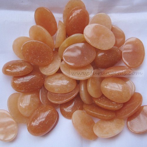 red aventurine oval cabochons 13x18mm