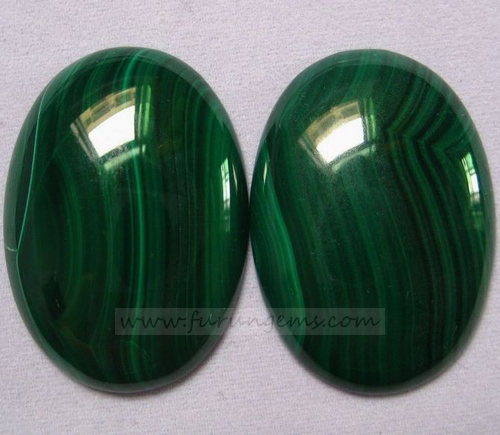 malachite oval cabochons 25x35mm