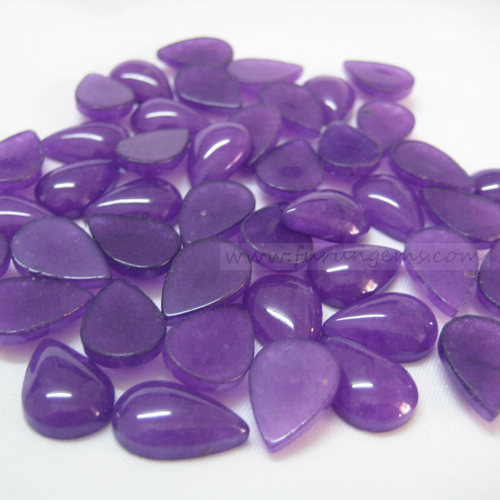 purple jade pear cabochons 10x15mm dyeing