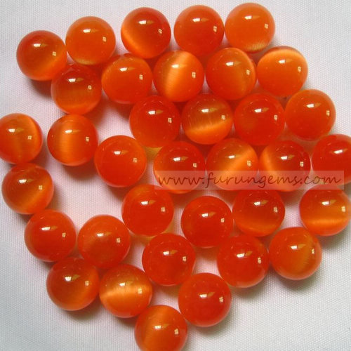 orange cat eye sphere/ball 12mm ,no hole