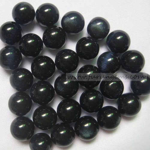 dark blue cat eye sphere/ball 12mm ,no hole