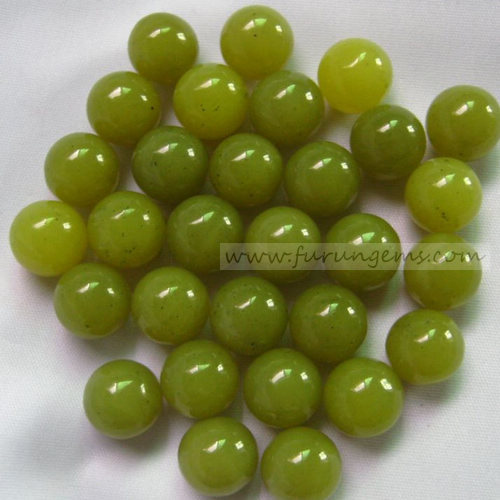 lemon jade sphere/ball 12mm ,no hole