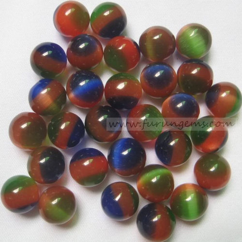 mixed cat eye sphere/ball 12mm ,no hole