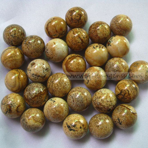 picture jasper sphere/ball 12mm ,no hole