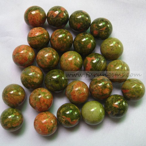 unakite sphere/ball 12mm ,no hole